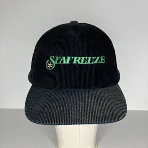 Vintage Seafreeze Black Corduroy Adjustable Hat Cap